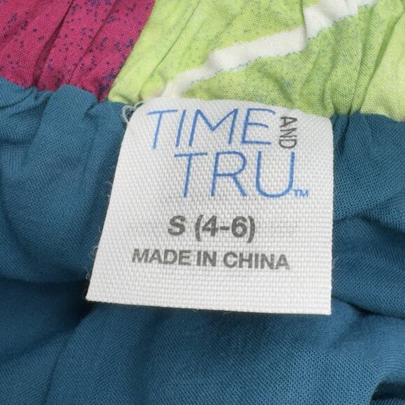 Tiered Maxi Skirt Convertible Dress S Floral Colorful Beach Boho Tropical Hippie - Picture 7 of 12